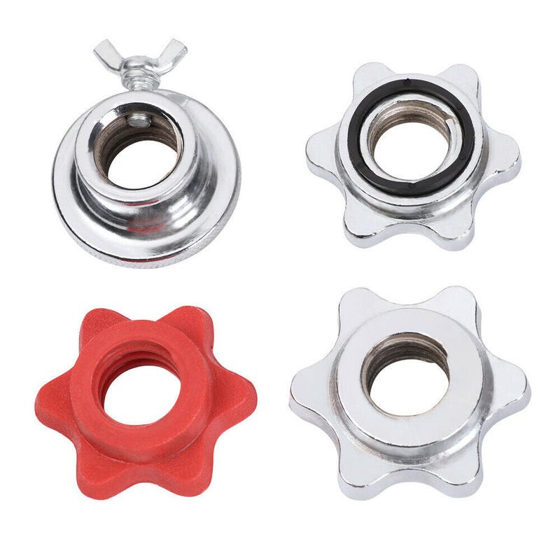 1 par stål håndvægt lås spinlock kraver barbell bar clips spin lås skrue tjek møtrik tilbehør til træningsudstyr