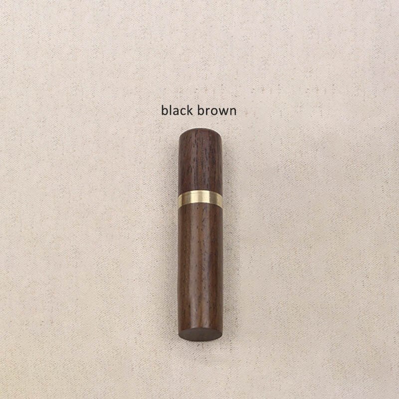 1 stk 83*18mm synåler boks broderi reparasjonshus kasse tre nåleboks lær strikkehåndverk gjør-det-selv sytilbehør: Svart brun