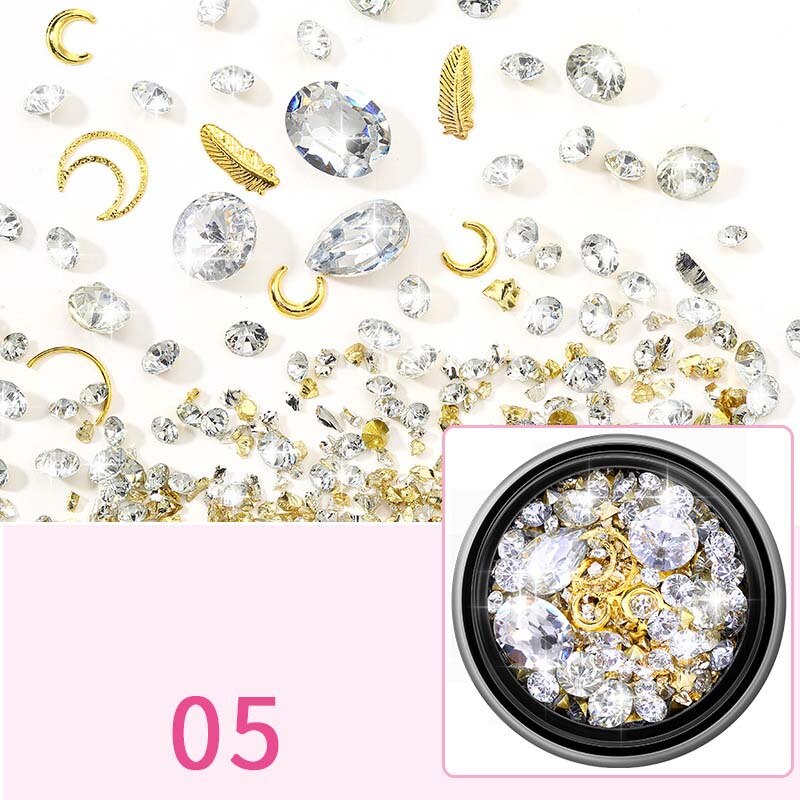 1 Box Mini Bubble Bal Kralen Bodem Kleurrijke Kristal Glas Diamant Ornamenten Kralen Voor Diy Uv Hars Vullen 3D Nail art Decora: 5