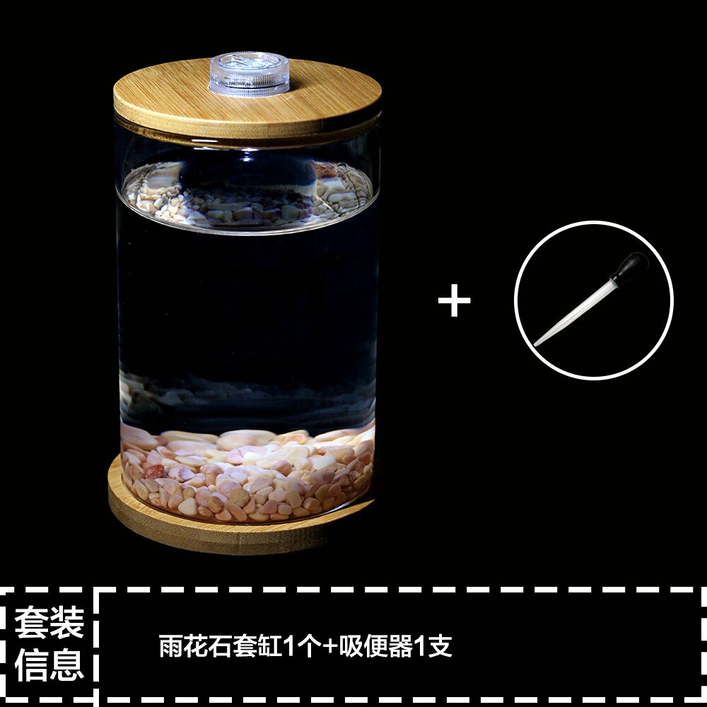 Bucket Aquarium Mini Small Glass Aquarium Desktop Micro Landscape Viewing Office Aquarium Ecological Bottle Aquarium Acuario: Yellow