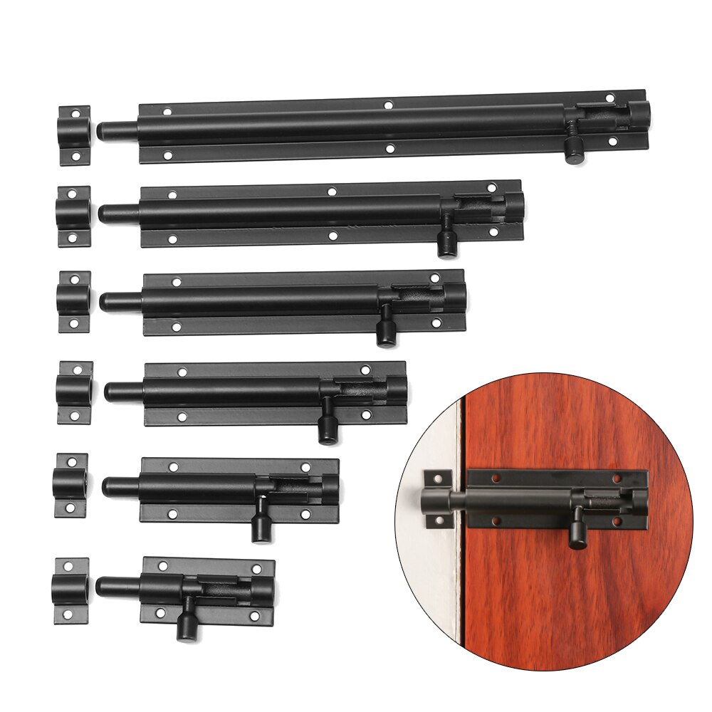 2-8" Heavy Window Catch Lock Duty Large Garden Gate Shed Sliding Door Tower Bolt Latch Home Furniture Hardware Accessories