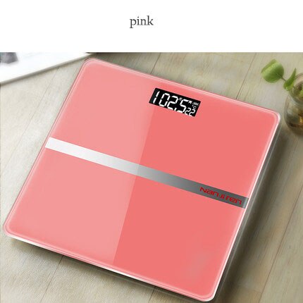 Yolanda Bathroom Floor Scales Smart Household Electronic Digital Body Bariatric Weight Scales LCD Display 180KG 400lb: Pink