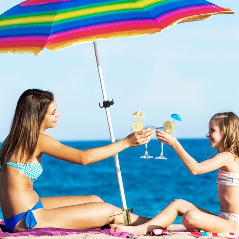 Ponteira para guarda-chuva, grampo de chão dupla em u, clipe fixo para gramado, sombrinha e guarda-chuvas