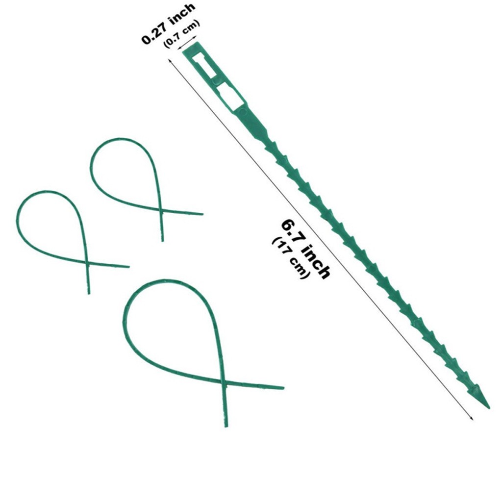 Garden Plant Ties Re-Usable Adjustable Plastic Tie Greenhouse Multi Purpose Tree