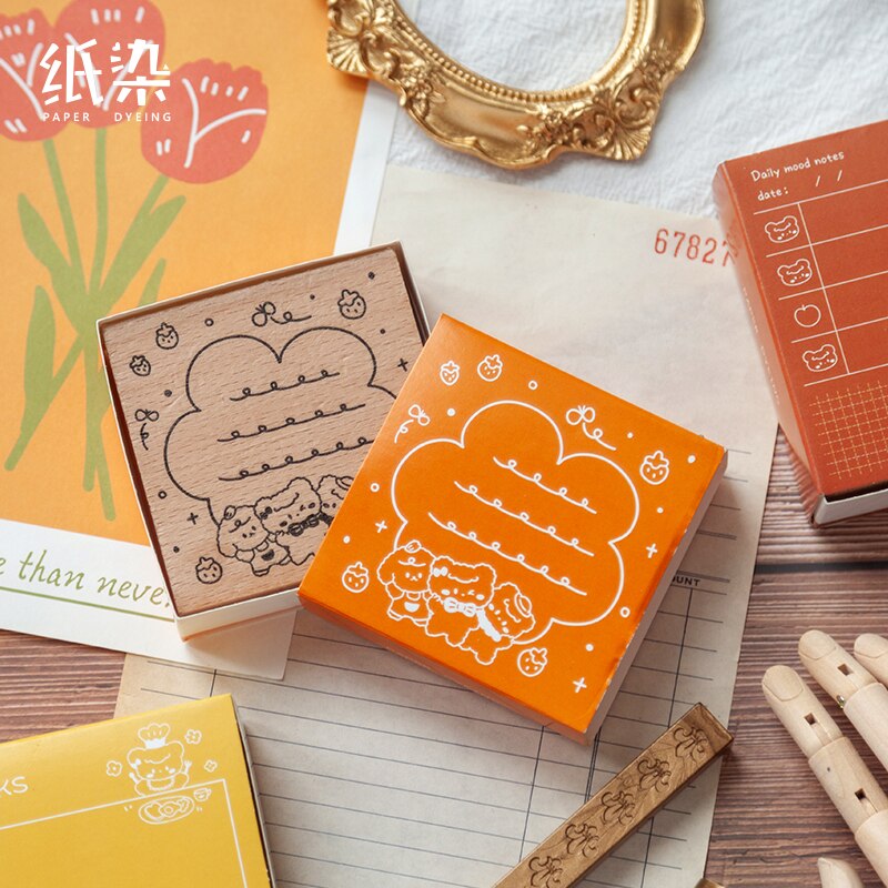 8 unids/lote beibei la vida de Grabar serie sello DIY sellos de goma madera para scrapbooking papelería scrapbooking estándar sello