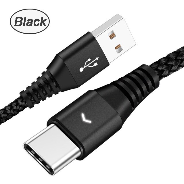 Luz LED Tipo de USB Tipo C para Sony Xperia XZ3 XZ2 XZ1 Plus Ultra iluminación compacto USB-C Tipo C Línea alámbrica: black / 30cm