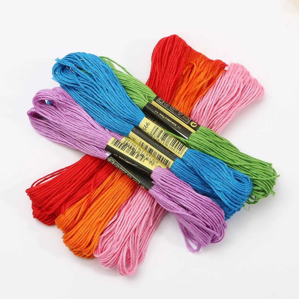 20 Pcs Multicolor Floss Kruissteek Draden Katoen Naaien Strengen Borduurgaren Tak Floss Streng Kit Diy Naaien Tool