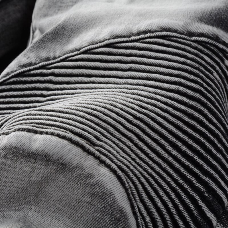 Amerikaanse Straat Stijl Mode Mannen Jeans Retro Grijs Vernietigd Spliced Gescheurde Jeans Voor Mannen Hip Hop Punk Biker Broek