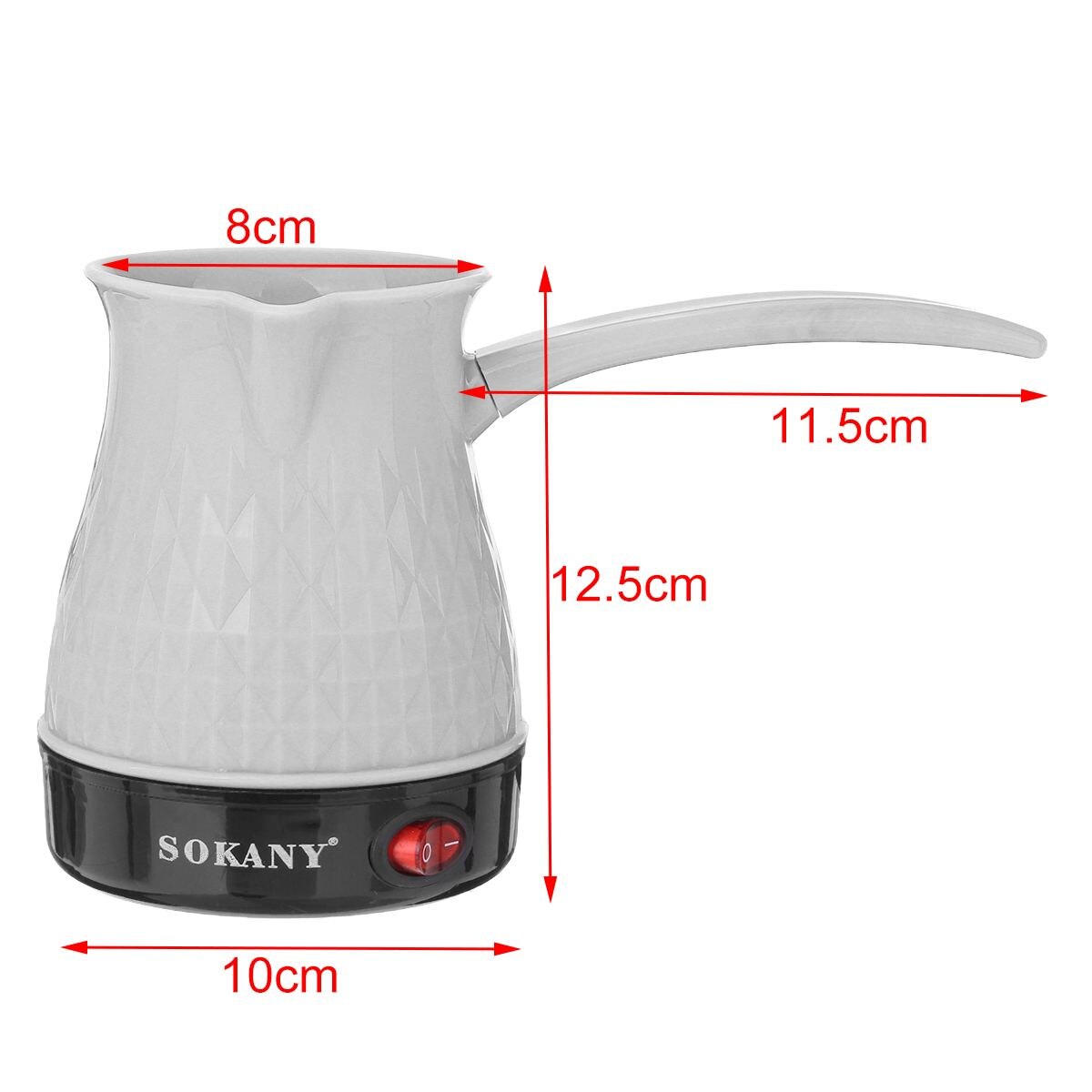 Cafetière électrique Portable 500W, 500ml, en acier inoxydable, appareil à expresso italien séparé, grec et turc