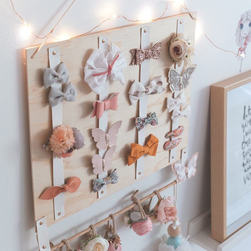 Support de rangement pour bandeaux de bébé fille, joli organiseur à suspendre pour décoration de chambre de fille, turban noué, présentoir, accessoires