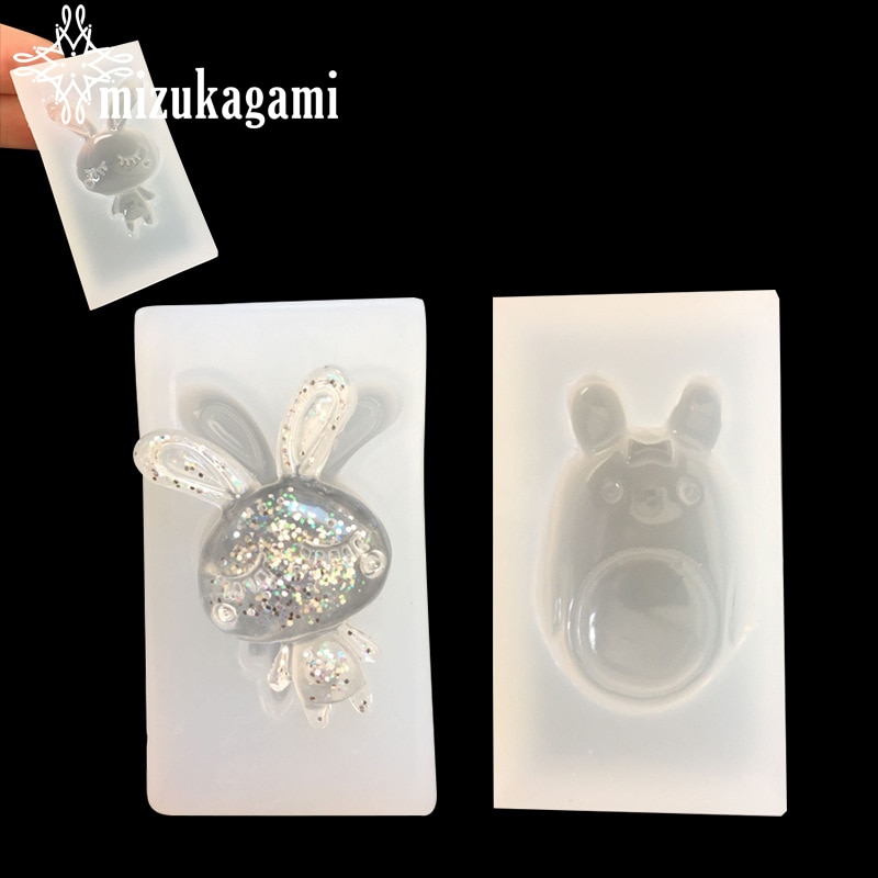 1 pcs UV Dei Monili Della Resina di Liquido Stampo In Silicone Animale Del Fumetto Del Coniglio Stampi In Resina Per FAI DA TE Intervallare Decorare Realizzazione di Stampi