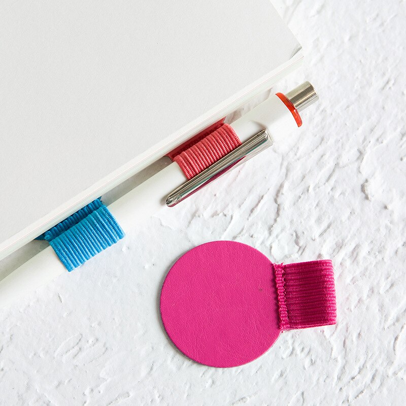 1Pcs Leather Pen Holder,Self-Adhesive Pen Clips,Pencil Elastic Loop For Notebooks Journals