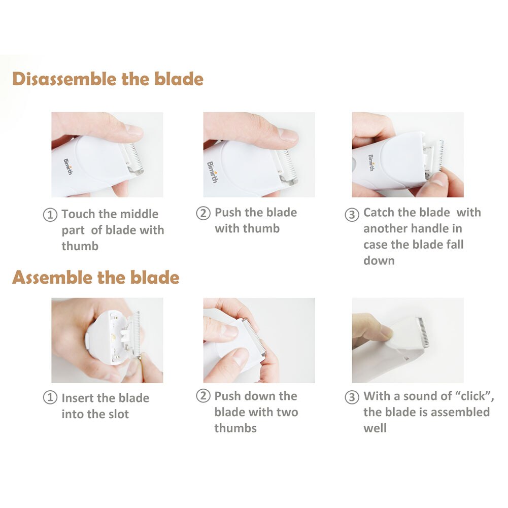 Electric Hair Clipper Waterproof USB Rechargeable Hair Razor Hair Cutter for Baby YH-17