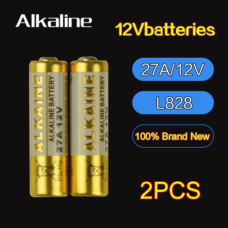 2Pcs 27A12V 27A battery remote control battery 12V27A battery: Default Title