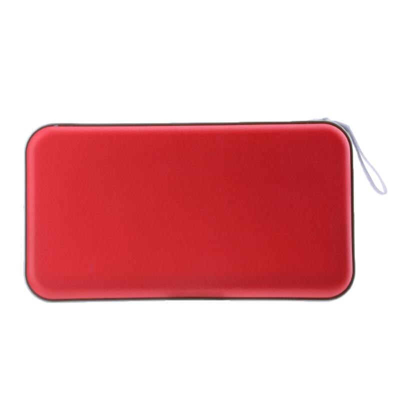 Portable 80pcs Disc CD DVD VCD Wallet Storage Organizer Case CD Sleeve Hard Bag Album Box Large Capacity bag-25: Red