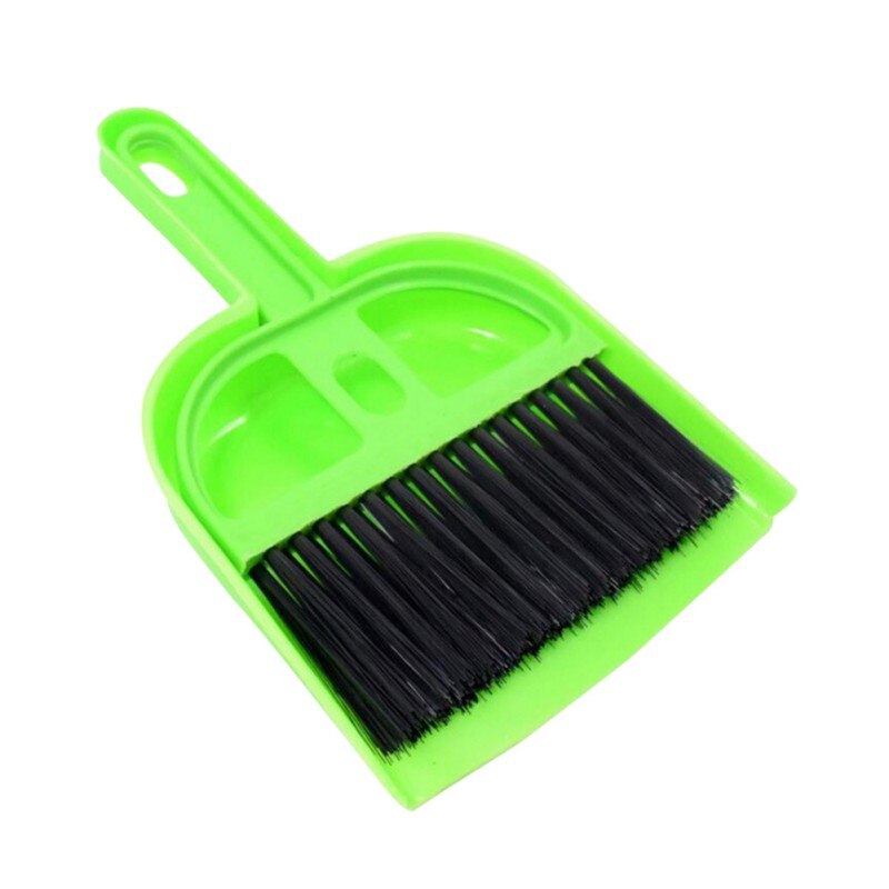 Mini Cleaning Table Dust Dander Pets Pooper Scooper Shit Broom With Dustpan Dogs Plastic Shit Sweeping Tools: Green