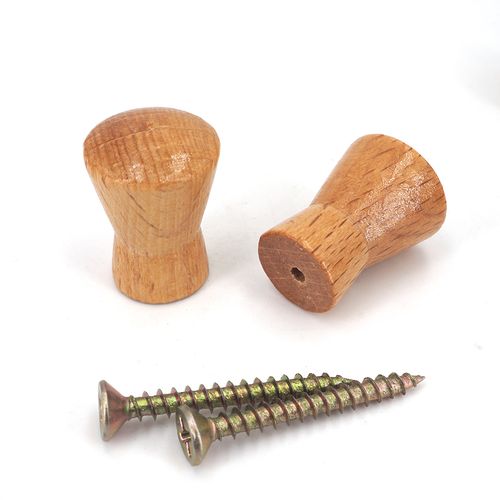 Mini houten knop kast kledingkast lade meubilair ronde handgreep 16,5 mm diameter