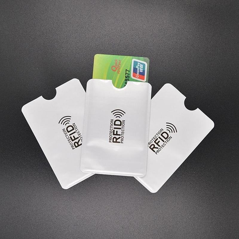 10 pcs Card Protector Holder Safe Bank Card Case Aluminum Metal Theft Protection Minimalist Wallet