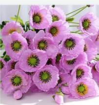 4 Heads/Tak Poppy Zijde Kunstbloemen Partij Decoratie Bloemstuk Bruidsmeisje Boeketten Lange Stem Voor Home Decor