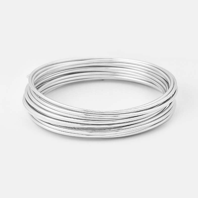 5 meter/Roll von 2mm Vielseitig Gemalt Aluminium Handwerk Floristik Draht Für DIY Handgemachte Schmuck Zeug: 16 Silver