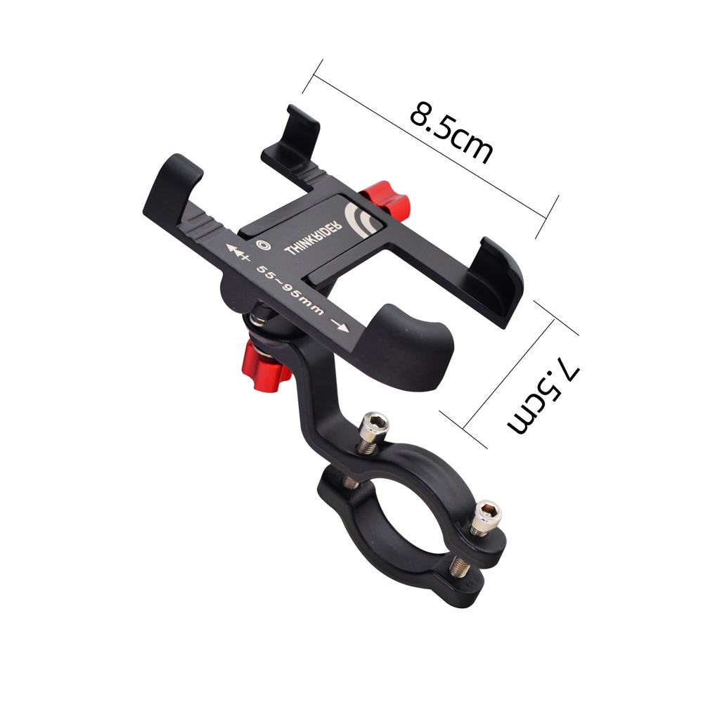 ThinkRider vtt support de téléphone support de téléphone portable de vélo 360 rotatif en aluminium réglable vélo antidérapant support de cyclisme