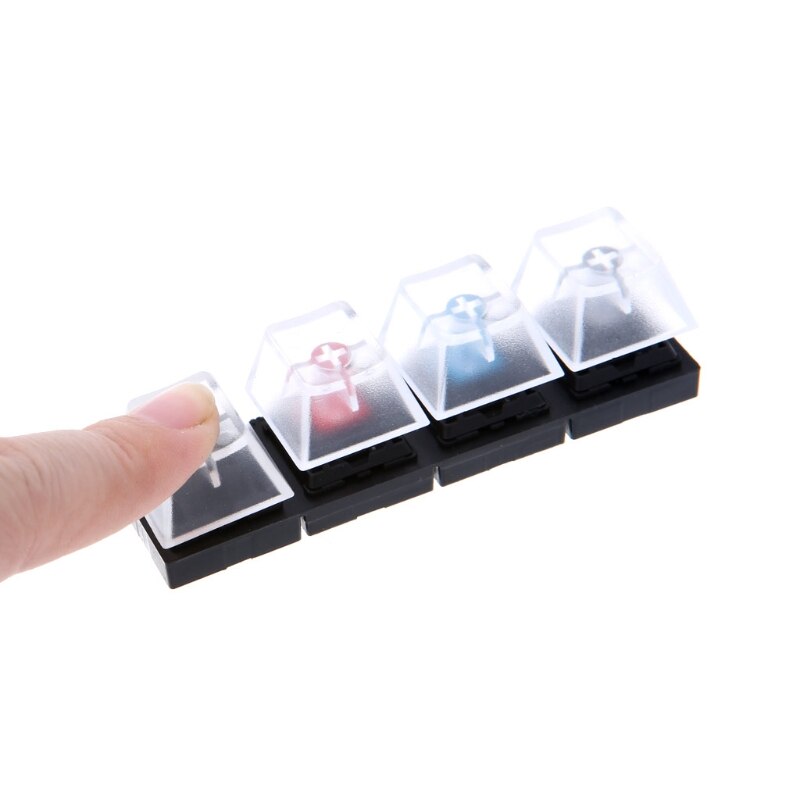 Mechanical Keyboards Switch 4 Translucent Clear Black/Blue/Red/Brown for Cherry MX
