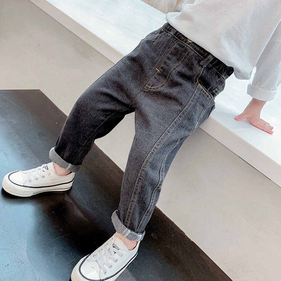 Kids Jeans Patchwork Peuter Jeans Effen Kleur Kids Jeans Meisjes Lente Herfst Meisjes Kleding