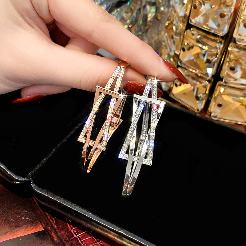 Geometric Crystal Bracelet Bangles For Women Gold Silver Color Cuff Bracelet Jewelry Fine Arm Bracelets