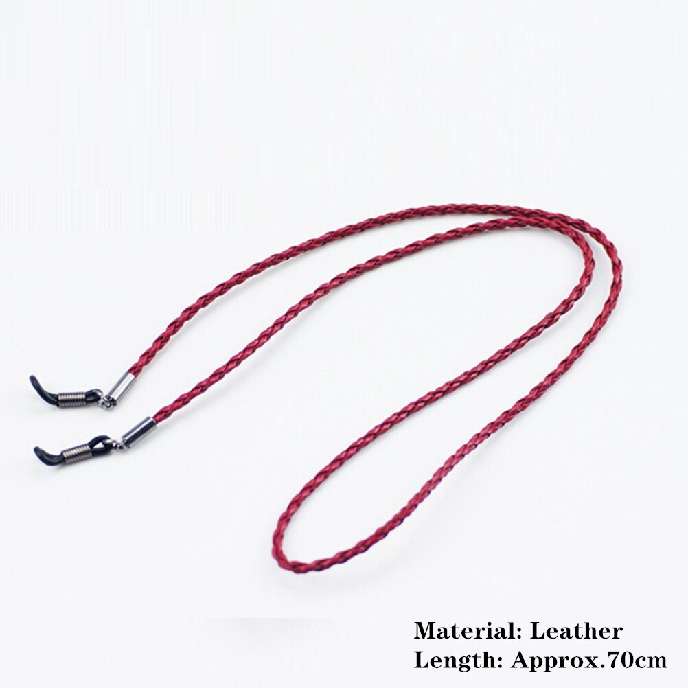 Goud zilver metalen brillenketting band brillenkettingen glazen kralen brillenkoorden koordhouder brillenkoorden: Nr. .2 -  rood