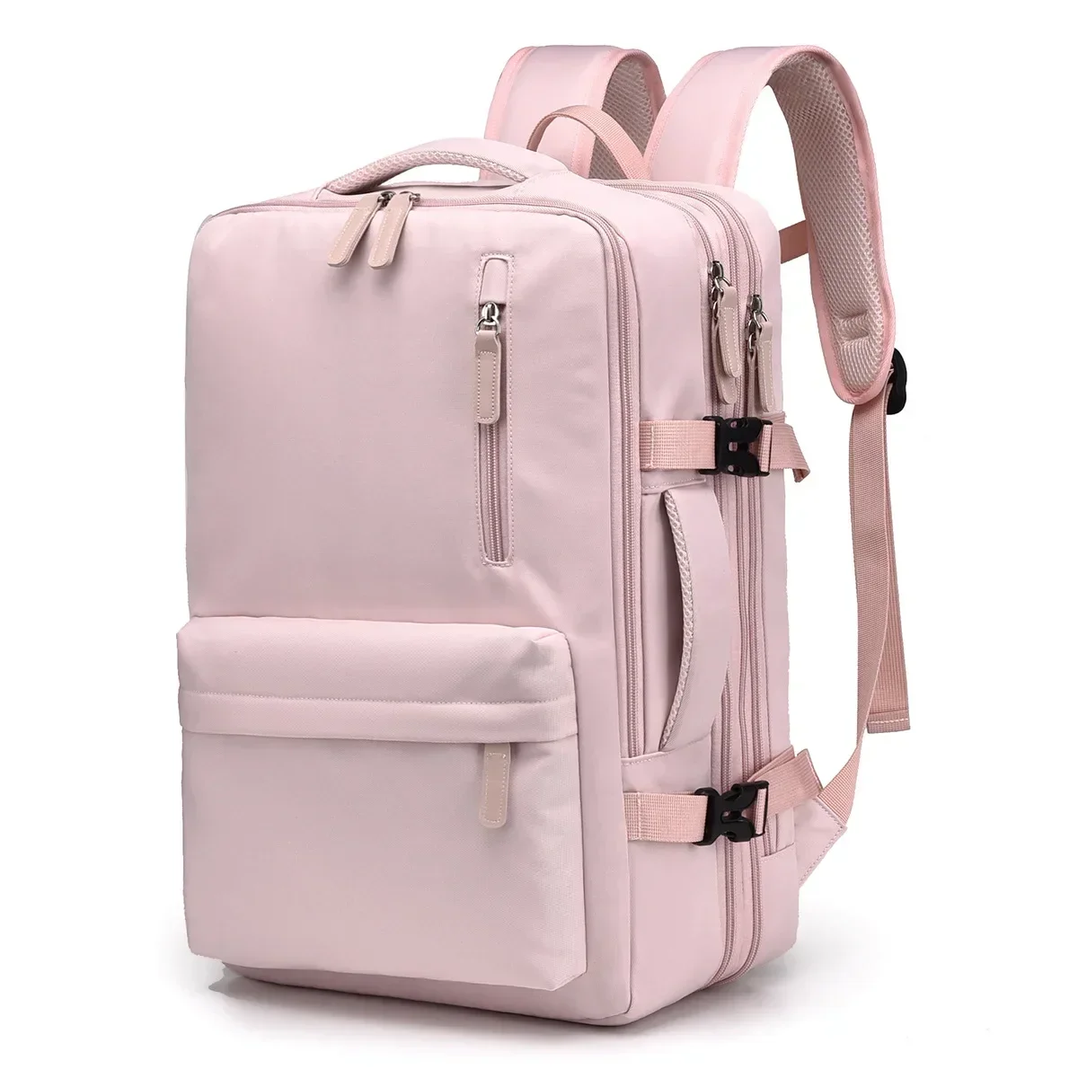 Mochila 40x30x20 avião, mochila de bagagem de mão de cabine, mochila para laptop para viagens de avião, mochila escolar, bolsa masculina e feminina: Rosa
