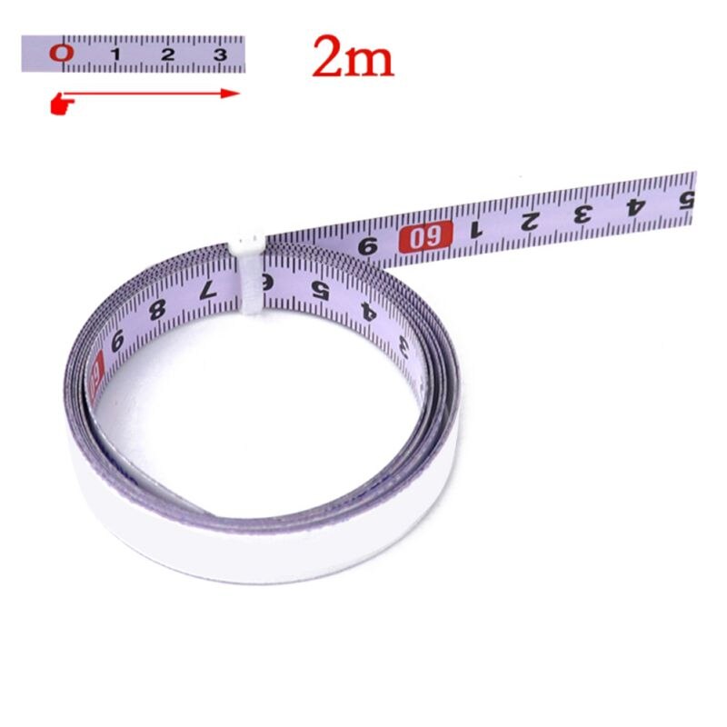 1/2/5M Sticky Scale Ruler Adhesive Miter Saw Track Tape With Glue Mechanical Scale Middle Scale Tape Measurements: D