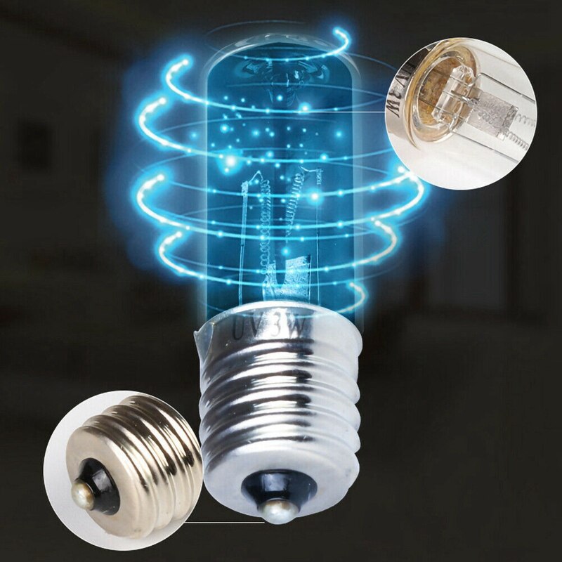 Luces de ácaros UVC, lámpara germicida, Bombilla ultravioleta DC 10V, tubo de luz UV, Bombilla E17 3W, lámpara de cuarzo desinfectante