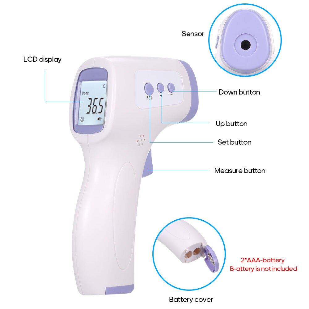 Professionele Digitale Infrarood Thermometer Temperatuur Meter Instrument Non-contact Ir Thermometer Voor
