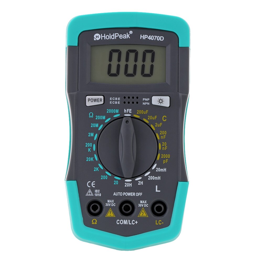 HP4070D Mini Digital Multimeter Resistance Meter Capacitance Tester Inductance Transistor Test HoldPeak Electrical Instruments