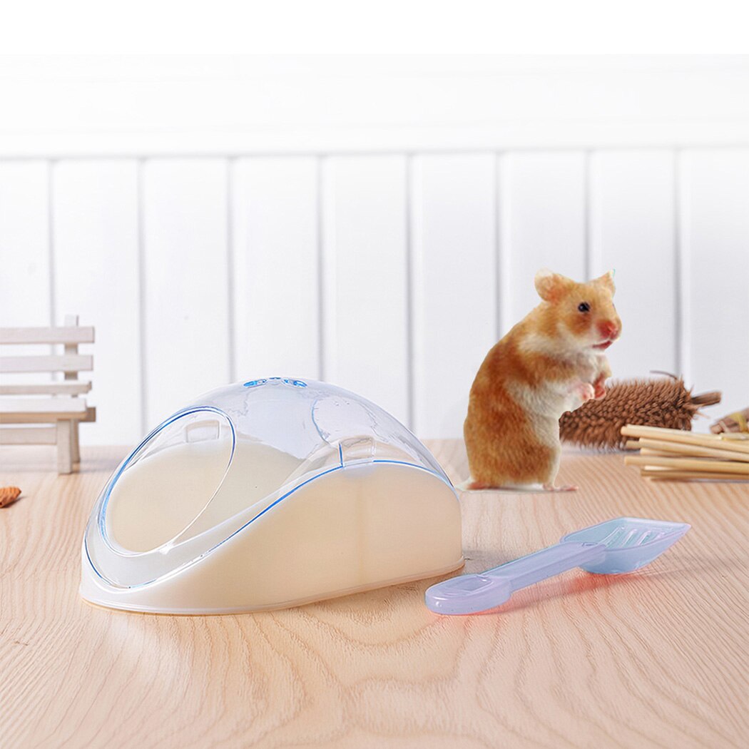 Hamster banheiro criativo hamster areia banheiro recipiente de banho de areia hamster sauna banheira com pá hamster acessórios