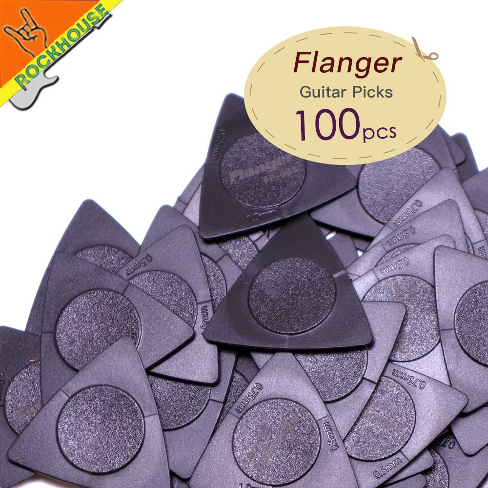 100pcs Patented Triangle Guitar Picks 1.0 0.75 0.5 mm Thickness 3 in 1 Guitar Pick PC&ABS Material Antislip