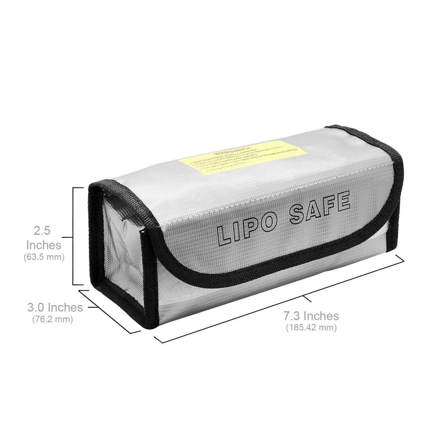 185x75x60mm carré RC LiPo sac de sécurité batterie sécurité ignifuge antidéflagrant garde batterie Protection sac de charge pour jouet RC: Gris clair