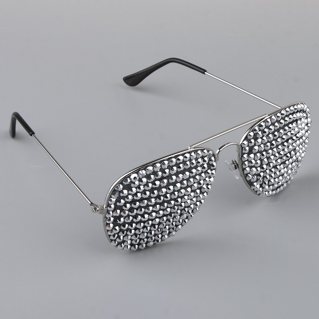 Volwassenen Volledige Diamante Metalen Brillen Grappige Stijlvolle Party Bril Foto Props Decoratie Accessoire
