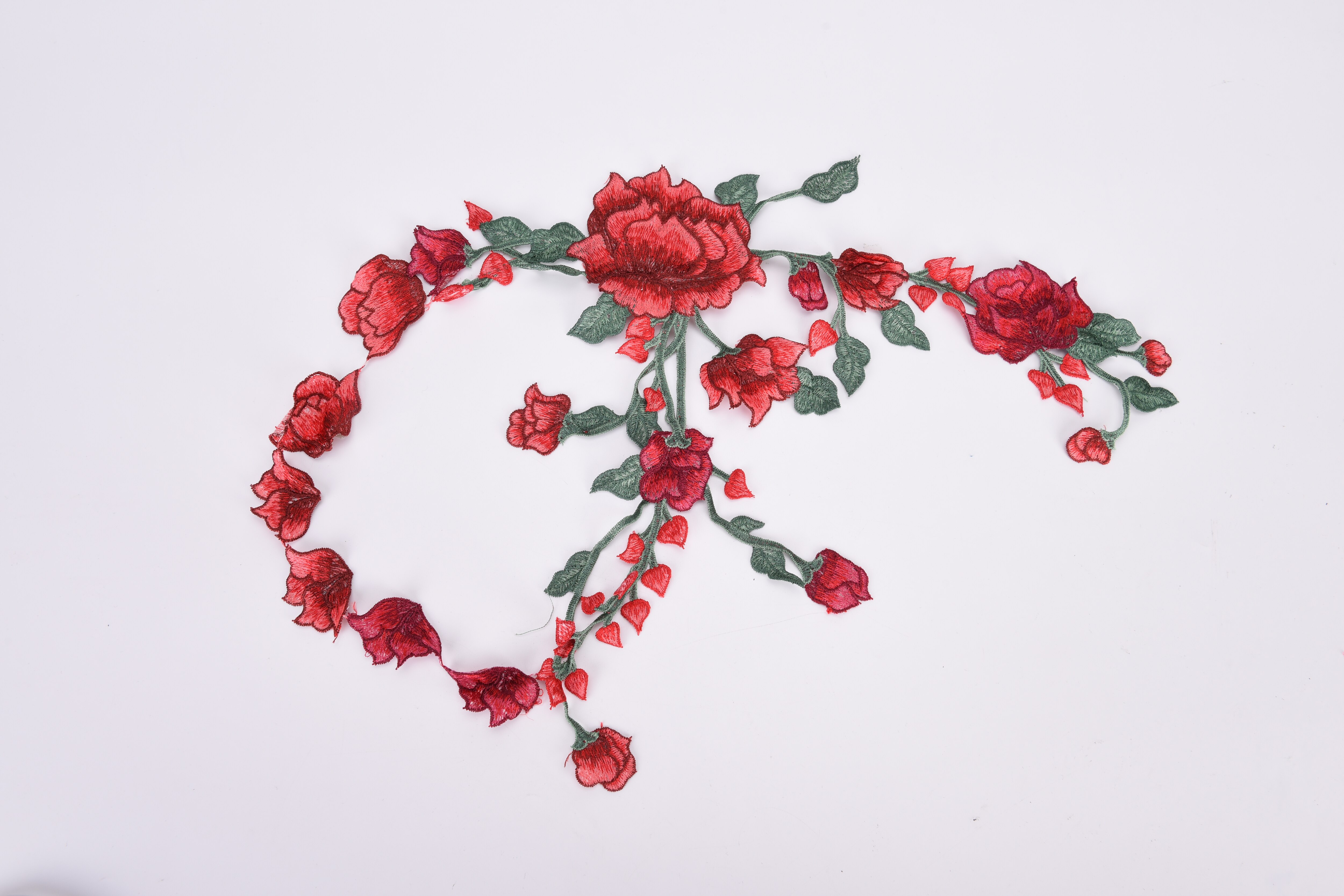 Rozenbloem borduurwerk naaien op patch badges kleding jurk diy accessoires 1pc