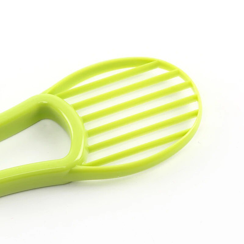 Rebanador de aguacate 3 en 1, rebanador de manteca de karité, pelador de frutas, separador de pulpa, cuchillo de plástico, utensilios para vegetales de cocina