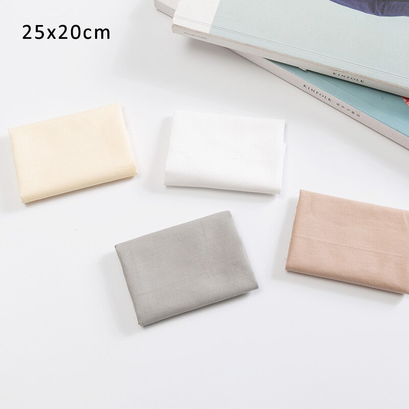 25*20CM 4 Pcs Cotton Fabric Printed Cloth Sewing Quilting Fabrics for Patchwork Needlework Multi Purpose DIY Handmade Material: pure color series