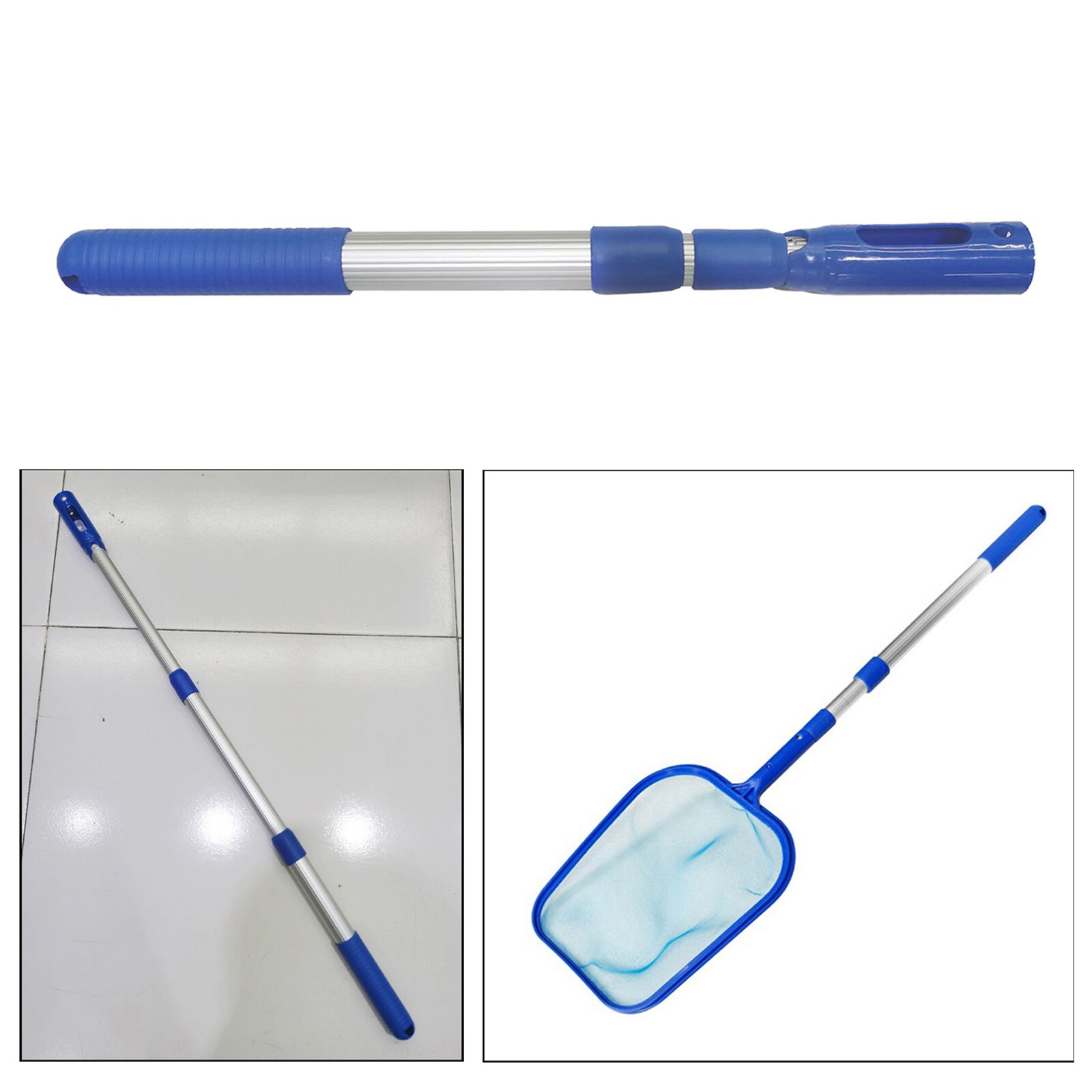 Aluminum Swimming Pool Telescoping Handle Pole for Skimmer Rake