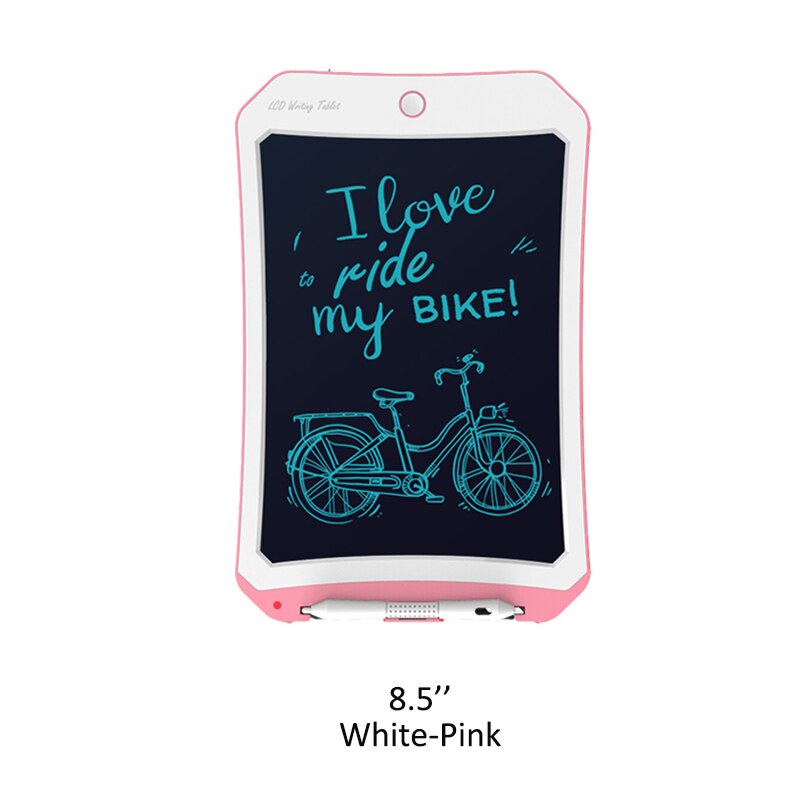 Dessin numérique tablette LCD enfants graphiques écriture tableau de peinture électronique enfants étude Pad maison tableau d'affichage avec batterie: 8.5inch-White-Pink