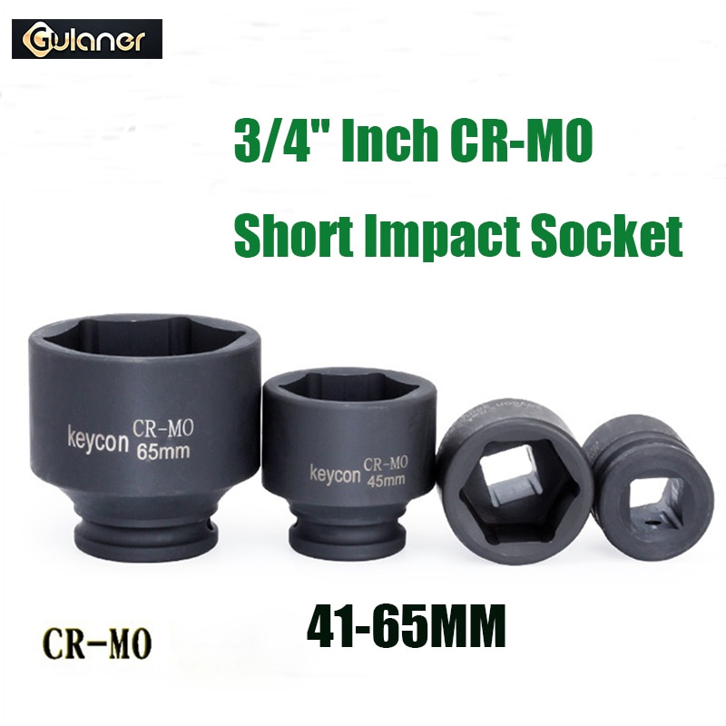 3/4 "prise à Impact robuste 41-65MM Hex noir prises d'air métrique mur profond Air Adopter jeu de douilles à Impact clé de réparation automatique