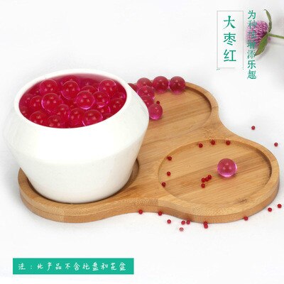 Planta púrpura bonsái suelo, 100 Uds planta de cristal flor barro de jalea cuentas de agua para plantas perlas jarrón suelo bolas de Gel Juguetes: 2-160pcs-1.2cm