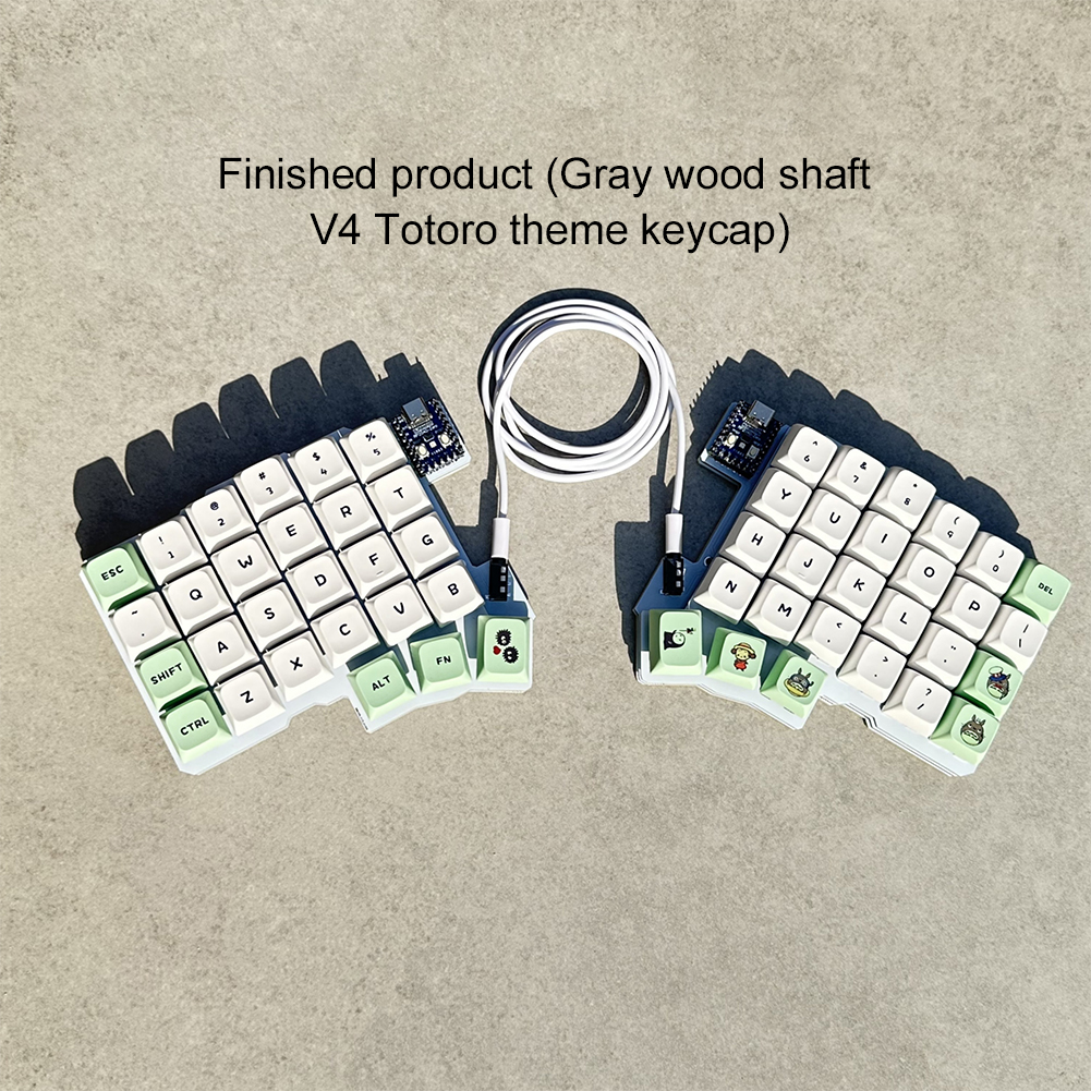 Gesplitst toetsenbord 54 toetsen Bedraad Ergonomie Toetsenbord Swap Ondersteuning QMK/VIAL Links- en rechtshandig Aangepaste pc-gameraccessoires