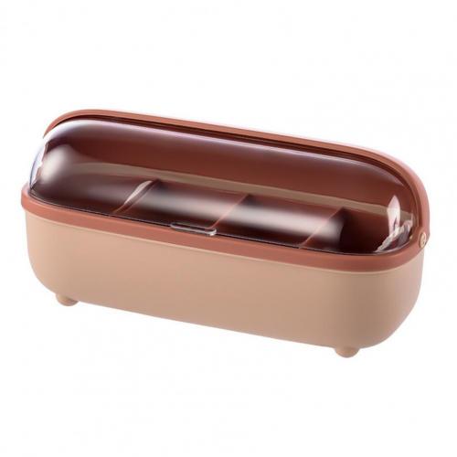 Caja de vinagrera a prueba de humedad, 4 rejillas para condimentos para cocina, 1 Juego: Pink Red