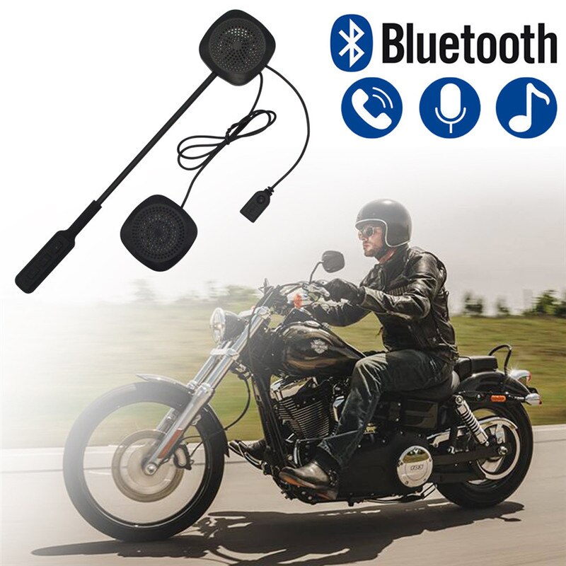 Carprie Motorfiets Headset Motorhelm Bluetooth Motorbike Handsfree Headset Hoofdtelefoon Voor Muziek Gps Black M15