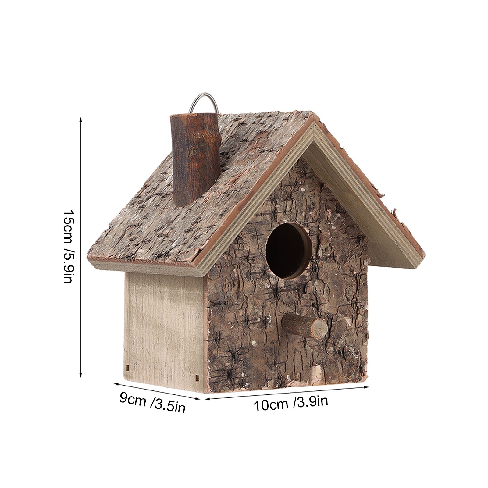 Hanging Wooden Bird House Breeding Cage Box Feeding Nest Garden Backyard Balcony Pendant Birdhouse Home Decora Bird Nest: A