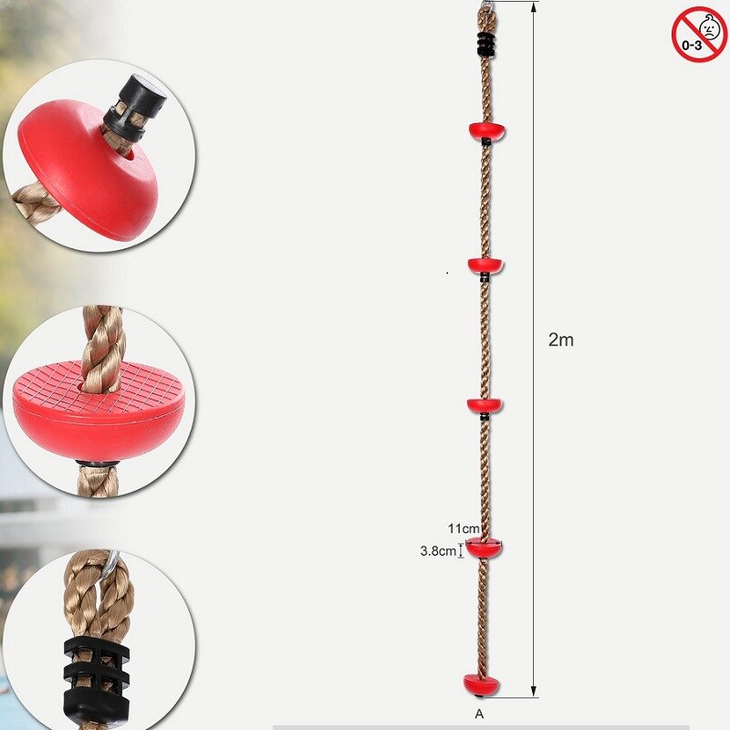 Children Climbing Rope Swing Disc Climbing Rope Kids Garden Playground Backyard Outdoor Swing Games Climbing Equipment Set